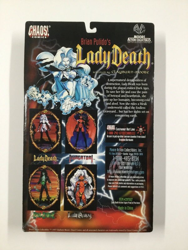 Lady Death Chrome Edition Chase Figure On Card Chaos Comics Moore Collectibles 