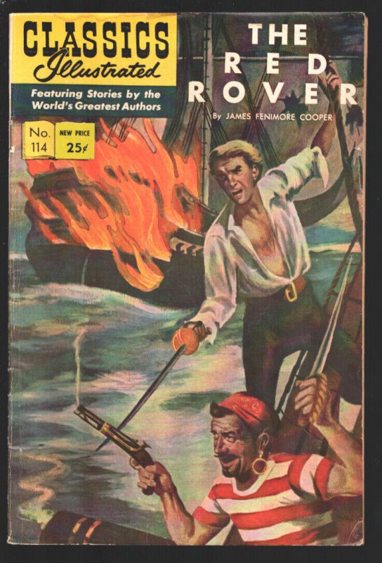 Classics Illustrated #114  1967-The Red Rover- James Fenimore Cooper-HRN 166-...