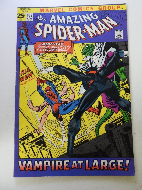 The Amazing Spider-Man #102 (1971) 2nd appearance of Morbius FN/VF condition