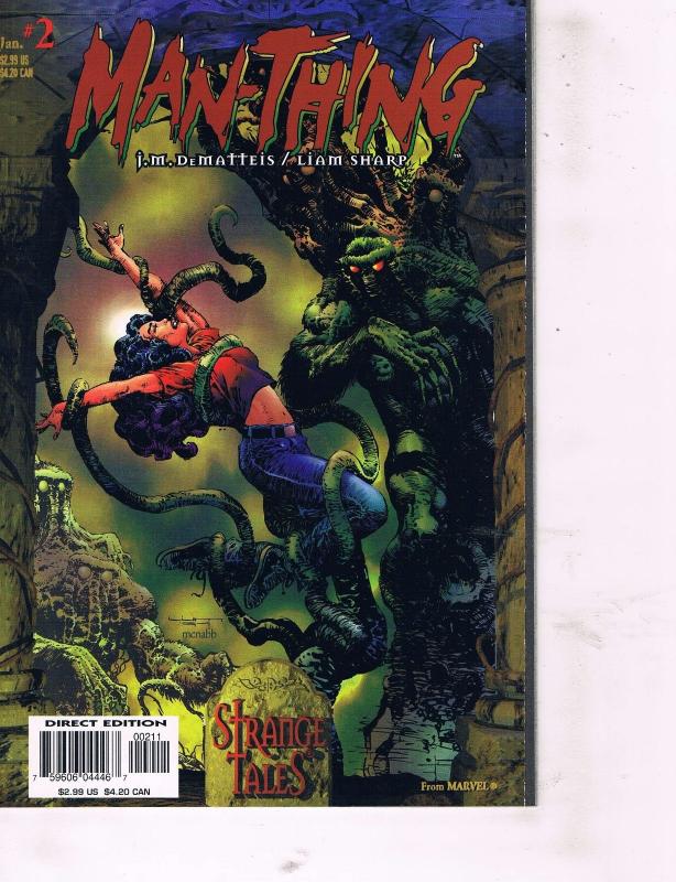 Lot Of 3 Man-Thing Marvel Comic Books # 1 (2 Diff Covers, Variant) Strange TW26