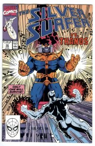 Marvel Silver Surfer #38 Silver Surfer Vs Thanos 1990 HIGH GRADE Classic Cover
