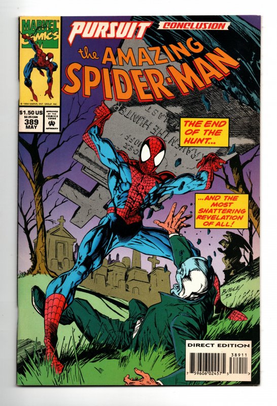 AMAZING SPIDER-MAN #389 (1994) MARK BAGLEY | DIRECT ED. | ORIGIN OF CHAMELEON