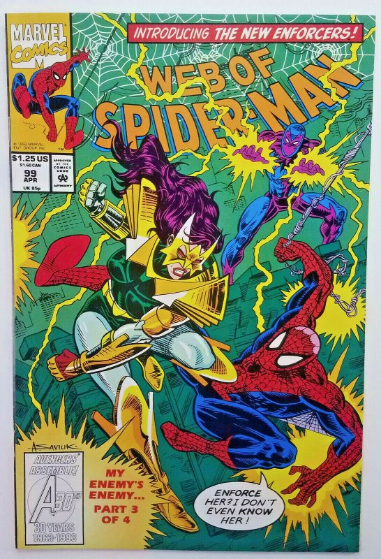 Web of Spider-Man 99 | 1st Full App Appearance Nightwatch | Marvel Comic | 1993