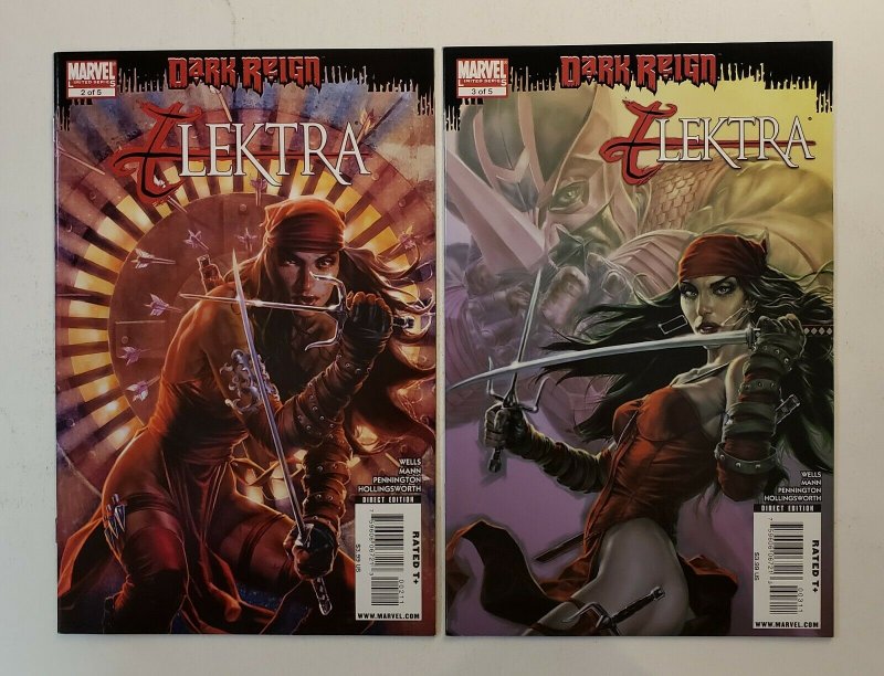 ELEKTRA DARK REIGN #1-5 COMPLETE SET MARVEL COMICS 2009 NM