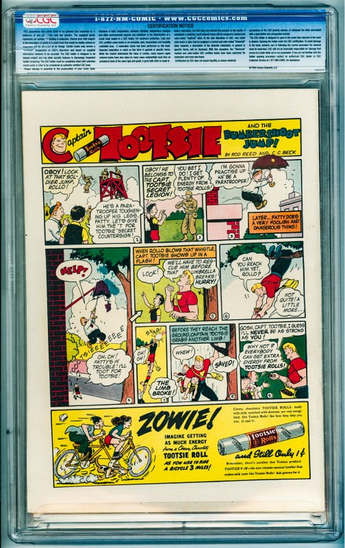 Funny Stuff #1  (1944) CGC 9.4! OWW Pages! Carson City Copy!