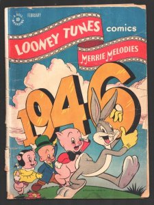 Looney Tunes Merrie Melodies #52 1946-Dell-1946 cover art-Bugs Bunny-Porky Pi...