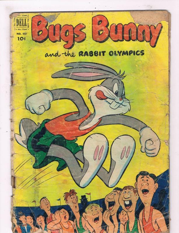 Four Color # 432 GD Dell Golden Age Comic Book Bugs Bunny Rabbit Olympics JH1