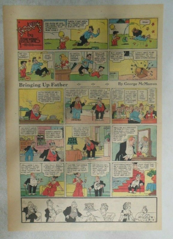 (7) Bringing Up Father Sundays by George McManus from 1951 Size: Tabloids