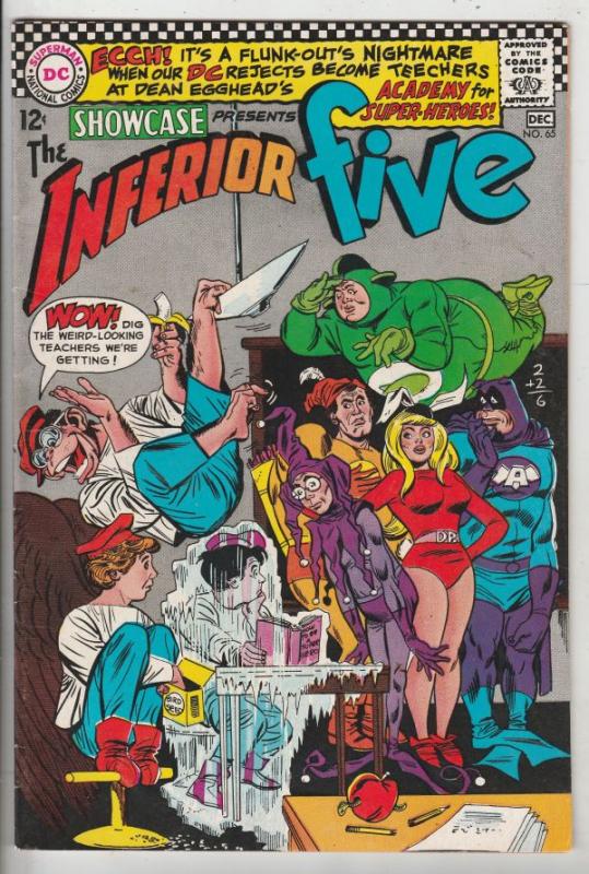 Showcase #65 (Dec-66) NM- High-Grade The Inferior Five (Merryman, the Blimp, ...