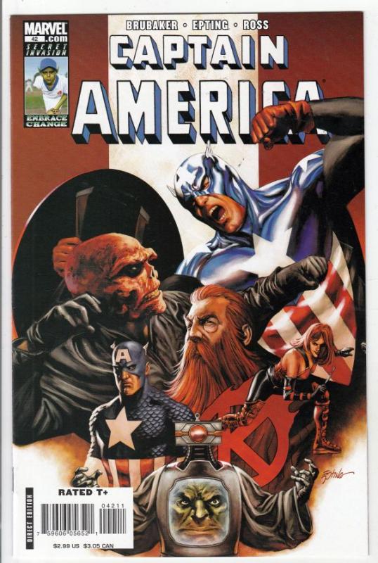 Captain America #42 (Nov-08) NM+ Super-High-Grade Captain America aka Bucky B...