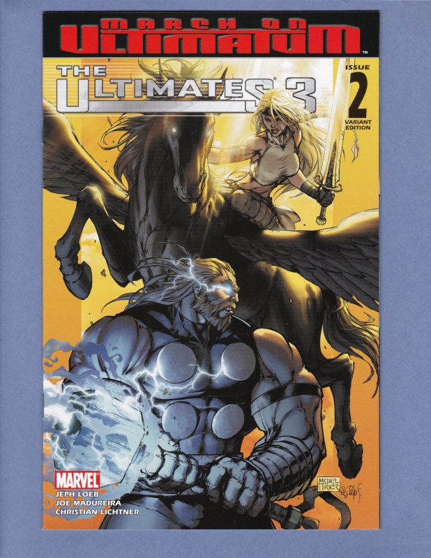 Ultimates 3 #2 VF/NM Michael Turner Thor Variant Cover Marvel 2008