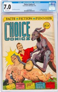 Choice Comics #1 (1941) CGC 7.0 FVF