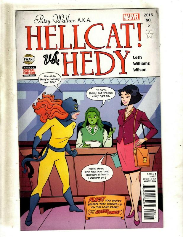 Lot Of 5 Patsy Walker AKA Hellcat Marvel Comic Books # 1 2 3 4 5 Defenders CJ18