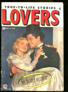 LOVERS COMICS #24 1949-MARVEL COMICS-BRIDE PHOTO-COOL VG