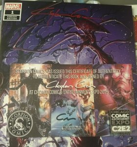 Web of Venom Carnage Born #1 NM Signed by Clayton Crain with COA