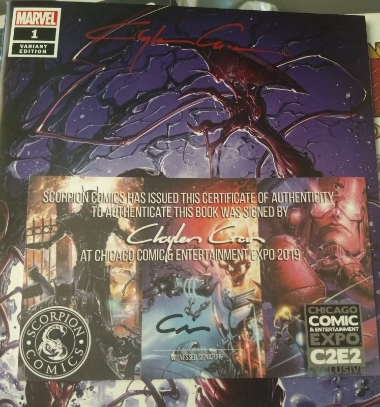 Web of Venom Carnage Born #1 NM Signed by Clayton Crain with COA