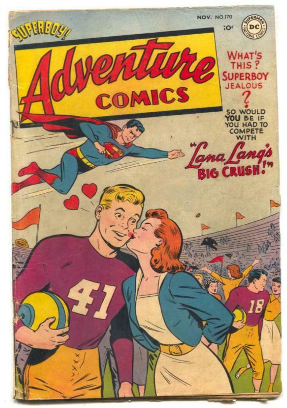 Adventure Comics #170 1951- SUPERBOY- Aquaman- Green Arrow G+