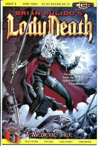 LADY DEATH MEDIEVAL TALE #4, NM+, Brian Pulido, 2003, more LD in store