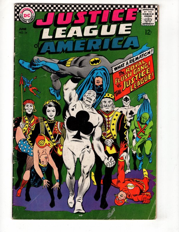 Justice League of America #54 (1967) The Royal Flush Gang / ID#199