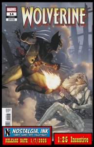 WOLVERINE #14 1:25 JAY ANACLETO VAR MARVEL 2026 PRESALE PROSHIPS 1/7