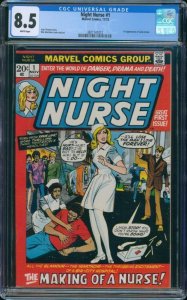 Night Nurse #1 (Marvel, 1972) CGC 8.5 - KEY