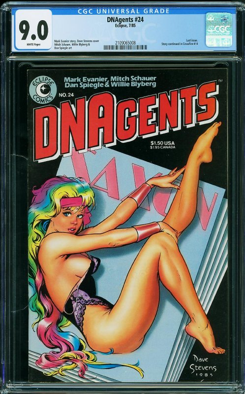 DNAGENTS #24 (CGC 9.8) Classic Dave Stevens Cover