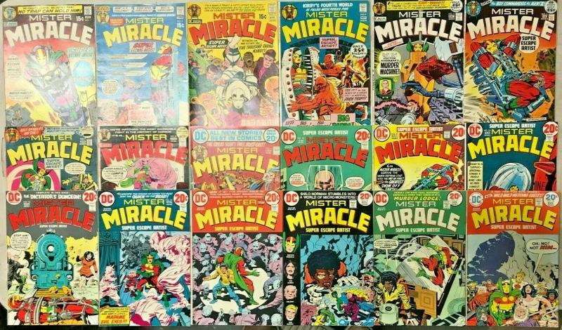 MISTER MIRACLE#1-18 VG-VF LOT 1971 JACK KIRBY DC BRONZE AGE COMICS