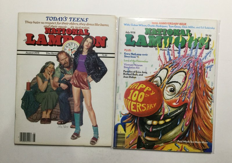 National Lampoon July And August 1978 Pair Very Fine Vf 8.0 Near Mint