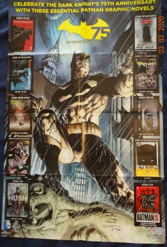 75 YEARS OF BATMAN  Promo Poster, 22 x 34, 2014, DC Unused more in our store 546