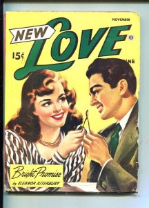 PULP:  NEW LOVE-NOV 1947-ROMANTIC PULP FICTION- PIN-UP GIRL COVERWISHBONE-good