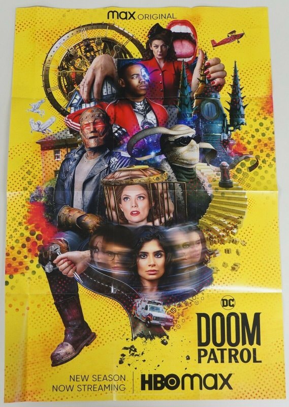 Doom Patrol HBO Max 26 x 39 promotional poster - Cyborg Robotman Crazy Jane DC