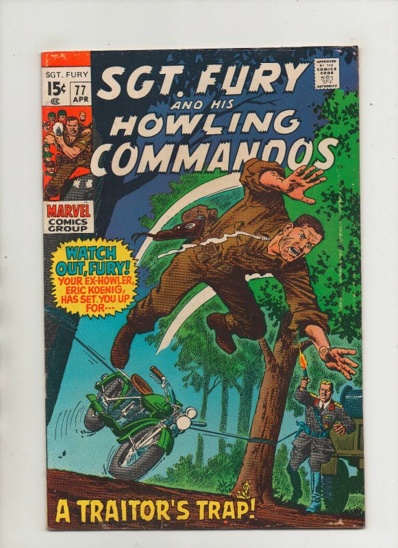 Sgt Fury & His Howling Commandos #77 - Traitor's Trap - (Grade 6.5) 1970