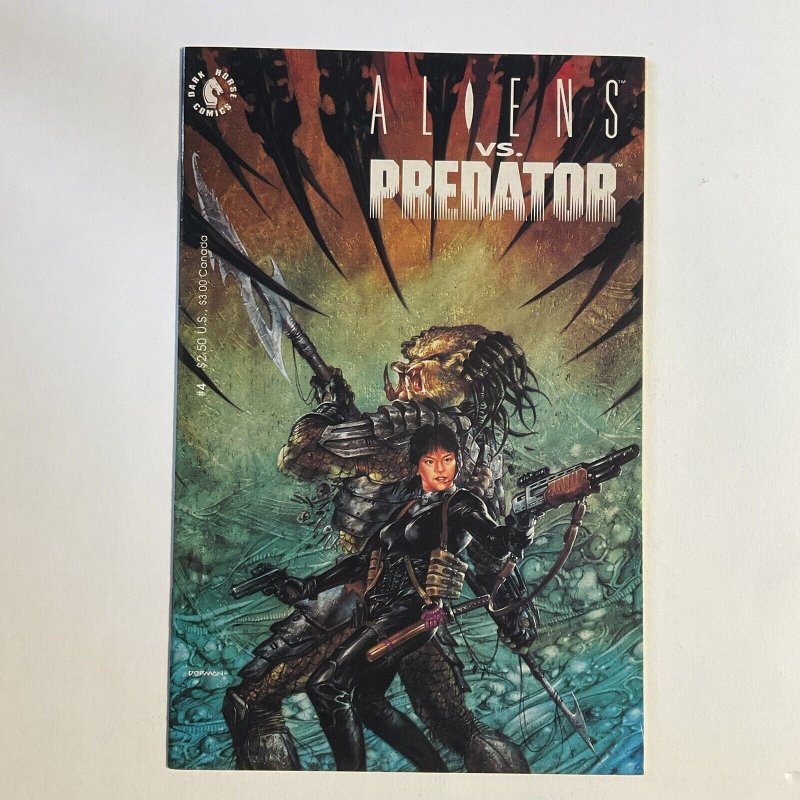 ALIENS VS PREDATOR 4 1990 DARK HORSE NM- NEAR MINT-