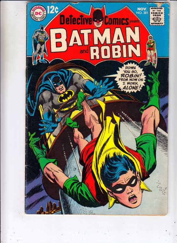 Detective Comics #381 (Nov-68) VG/FN- Mid-Grade Batman, Robin the Boy ...