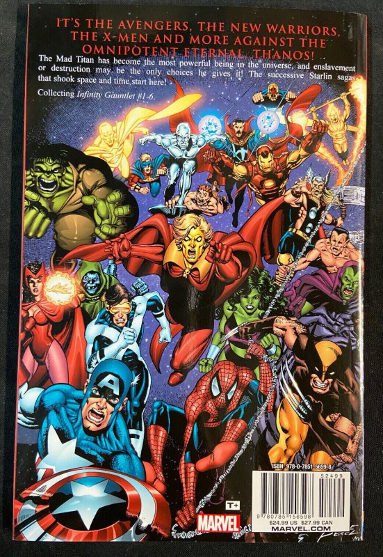 INFINITY GAUNTLET TRADE PAPERBACK JIM STARLIN, GEORGE PEREZ, RON LIM VF/NM