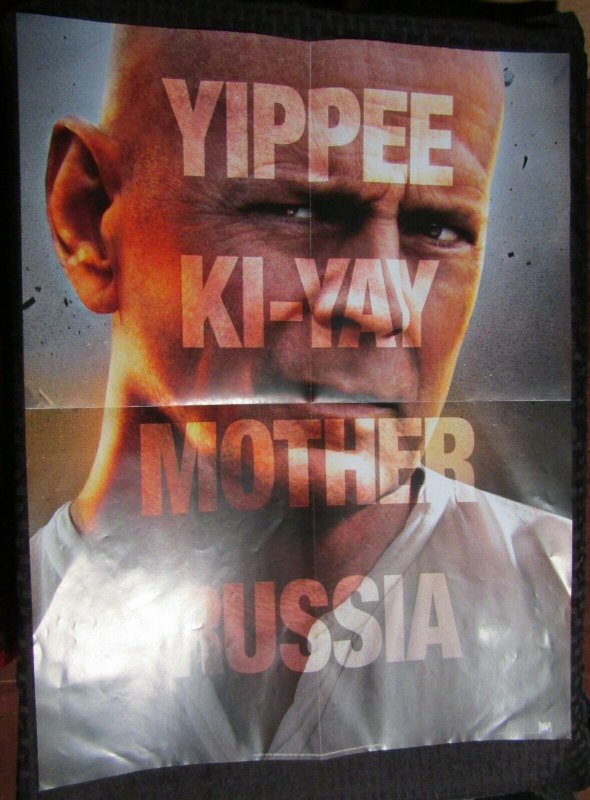 2012 WOLVERINE / Bruce Willis Die Hard 16x21 2-Sided Promo Poster FN 6.0