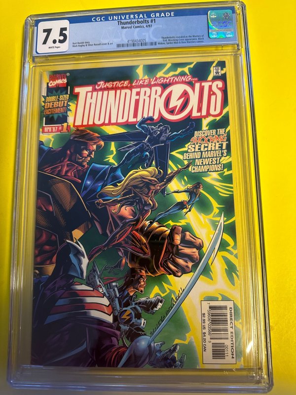 Thunderbolts #1 CGC 7.5 WP (1997) NEW SLAB