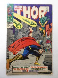 Thor #143 (1967) VG Condition tape on fc around top of spine