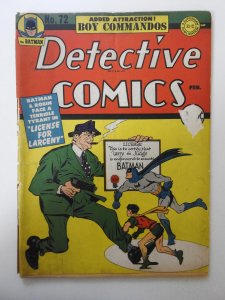 Detective Comics #72 (1943) FR Condition! See description for condition