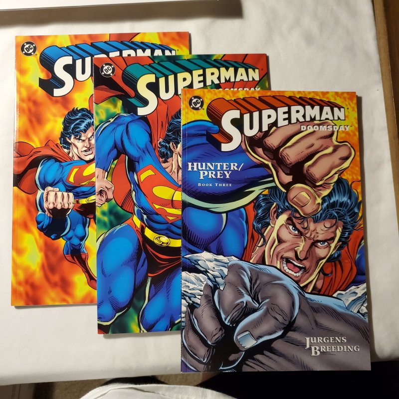 Superman Doomsday Hunter Prey 1 Near Mint Cover by Jurgens and Breeding