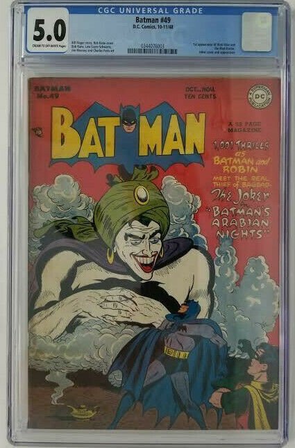 Batman #49 ~ 1948 DC ~ CGC 5.0 (VG/FN); 1st App. of Vicki Vale & Mad-Hatter