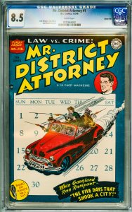 Mr. District Attorney #1 (1948) CGC 8.5! White Pages! Carson City Copy!