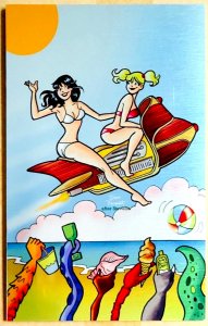 BETTY & VERONICA BEACH PARTY #1 DAN PARENT DAVE STEVENS HOMAGE RAW/METAL SET COA