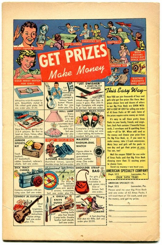 INDIANS  #15 1952-MANZAR-LONE WOLF-Golden Age Fiction House Western G/VG