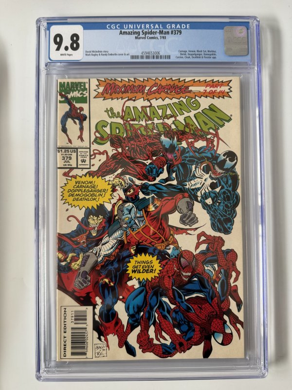Amazing Spider-Man #379 CGC 9.8  Maximum Carnage (1993)