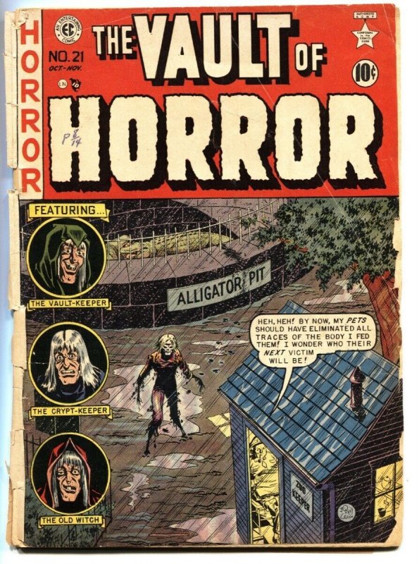 Vault of Horror #21 Pre-code horror-Violent Brutal comic book 1953- EC 