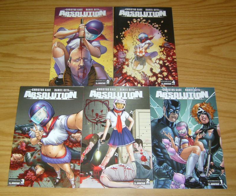 Absolution: Rubicon #1-5 VF/NM complete series - christos gage - happy kitty set