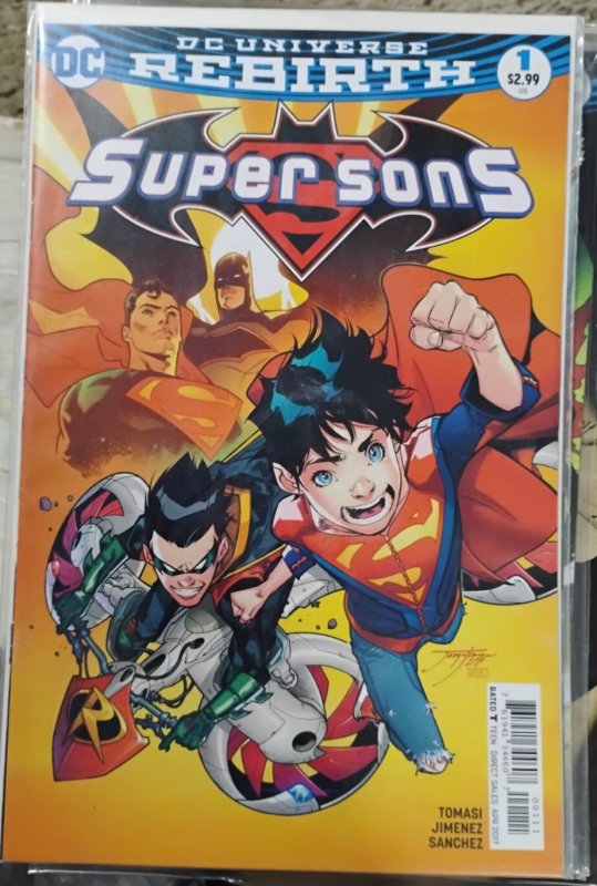 SUPERSONS  # 1 2017 DC UNIVERSE REBIRTH robin superboy