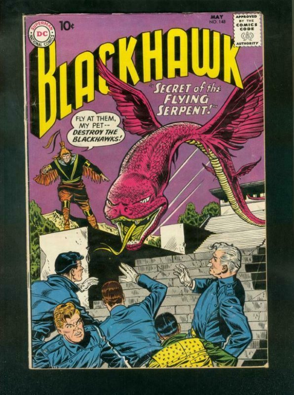 BLACKHAWK COMICS #148 1960-DC COMICS-MOON TRAVEL-ROBOT-fine FN