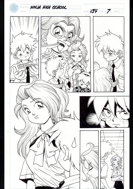 Ninja High School #134 Page 7 Original Comic Book Art- Ben Dunn